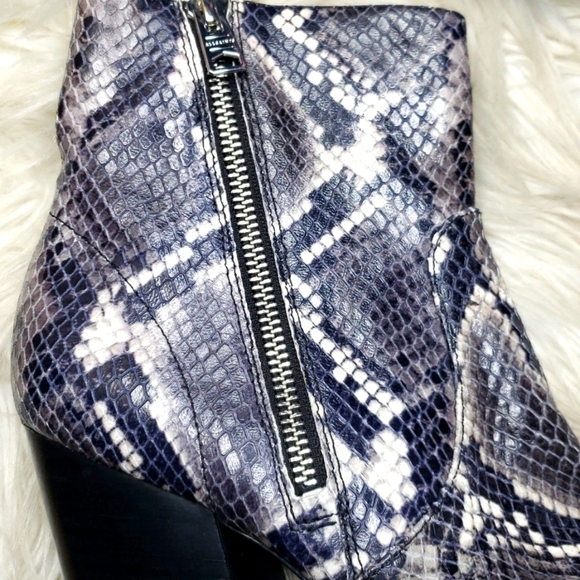 AllSaints Aster Snakeskin Heeled Bootie 37 NEW - Picture 8 of 13